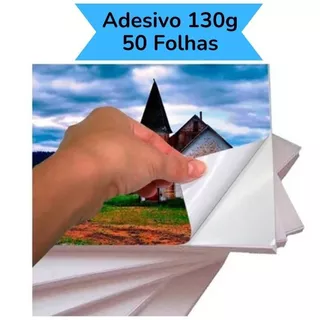 Papel Fotográfico ADESIVO A4 130g 50 Folhas Brilho Masterprint