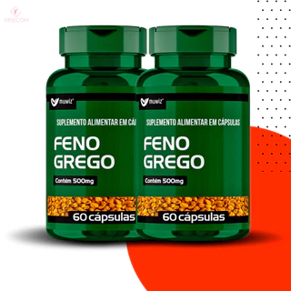 2 Potes Feno Grego Total 120 cápsulas 500mg - Muwiz