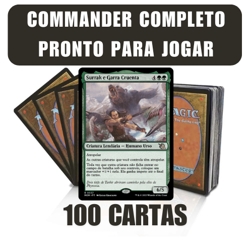Deck Commander Completo Magic com cartas em Português