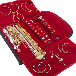 Kit Semi Joias 100pçs + Mostruário Porta Joias Revender Ouro 18k e Prata Revenda