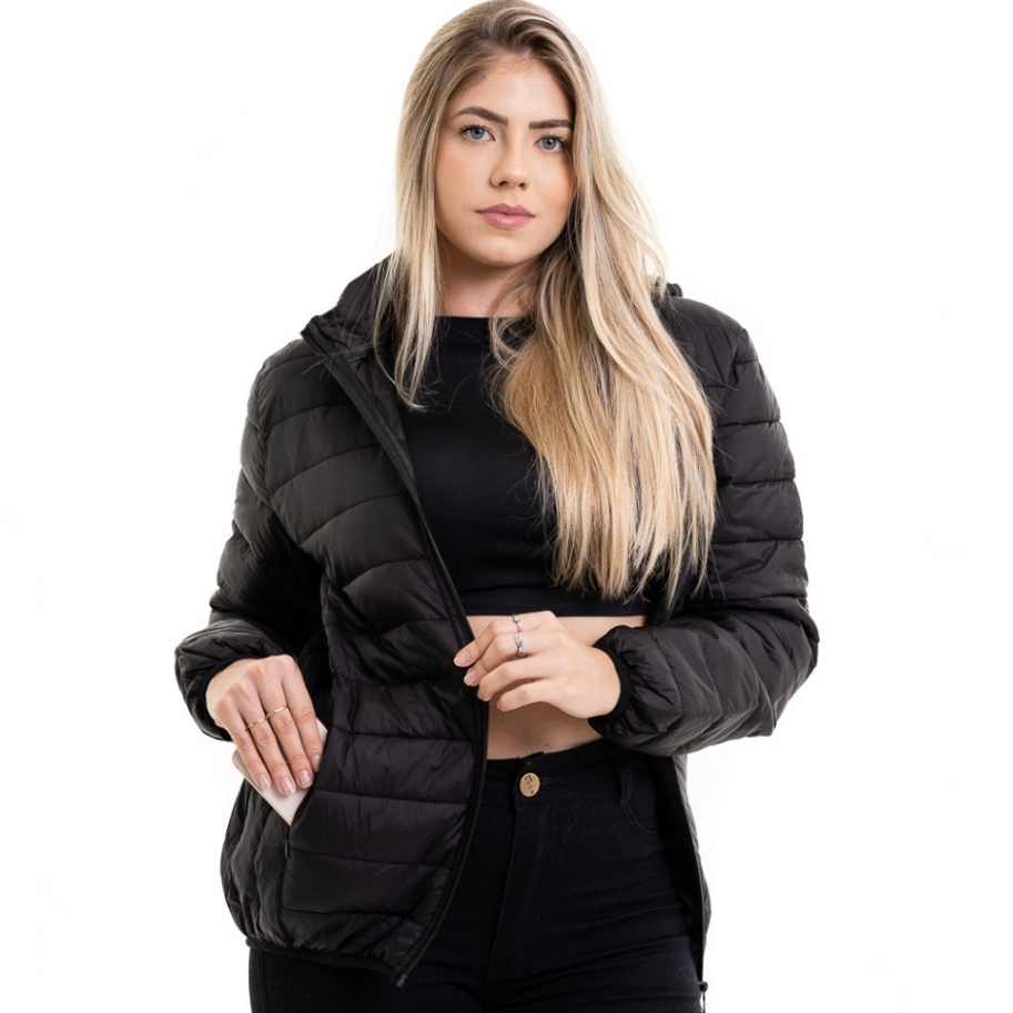 Blusa de Frio Feminina Jaqueta Casaco de Naylon Bobojaco Acolchoado ...