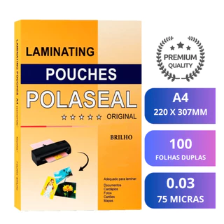 POLASEAL P/PLASTIFICACAO A4 220X307 0,03 C/100 FOLHAS em Oferta na Shopee