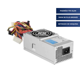 Compatível com Dell e HP Fonte TFX 300W Slim Bivolt Seasonic 80 Plus Bronze PFC Ativo