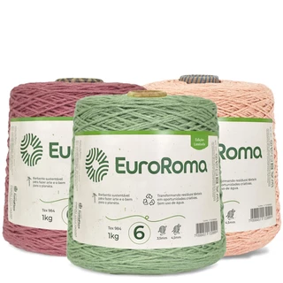 Barbante N°6 Cores EuroRoma 1kg em Oferta na Shopee