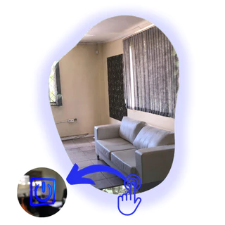 Espelho orgânico iluminação led decorativo botão touch screen banheiro 95x73 branco frio