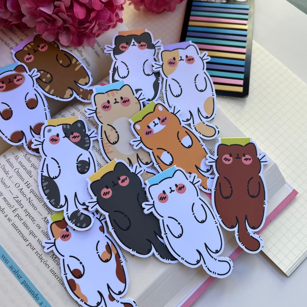 Kit Marca Páginas de Ímã Gatinhos Fofos