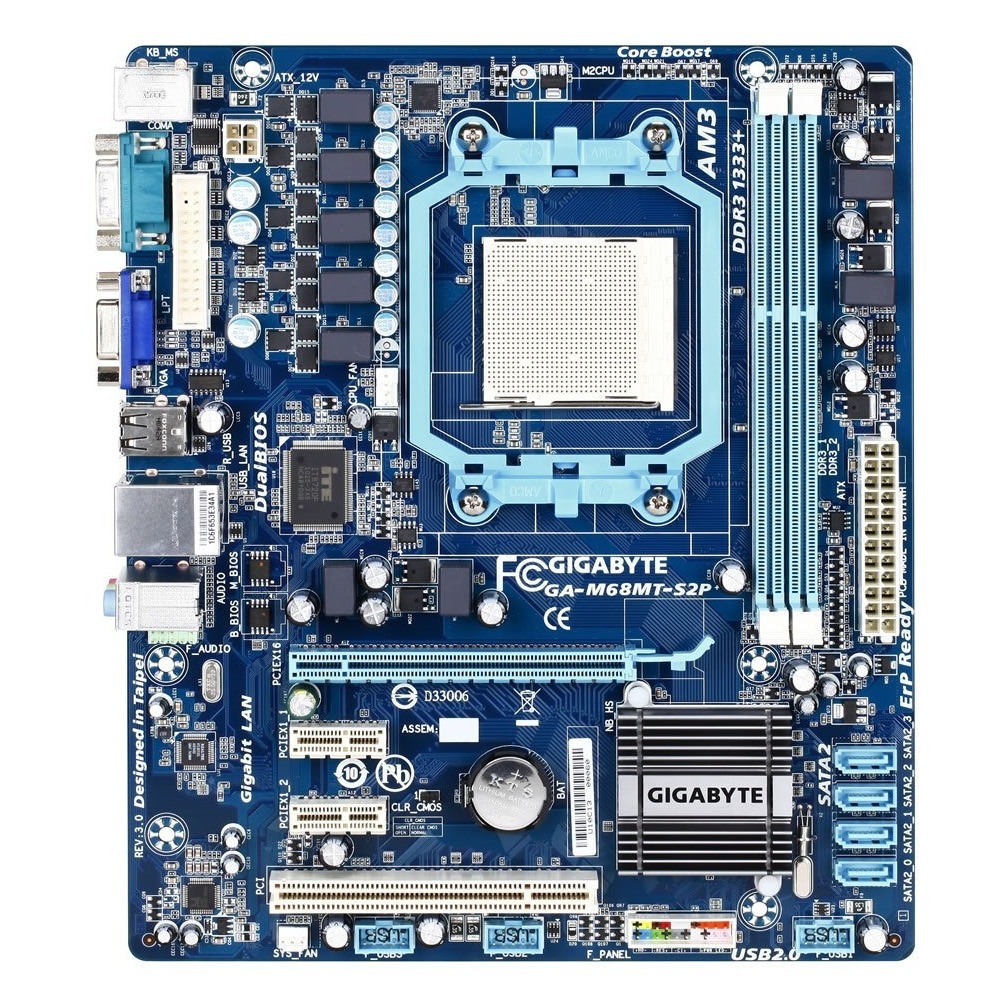 PLACA MÃE GIGABYTE AM3 GA-M68MT-S2P DDR3 AMD