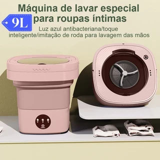 Mini máquina de lavar roupa 9L dobrável portátil moderna máquina de lavar automática roupa interior de viagem