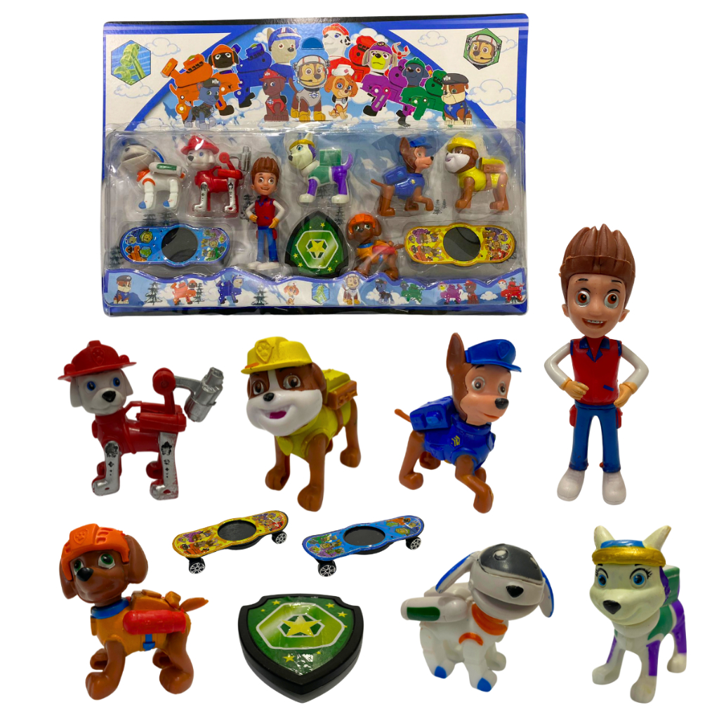 Kit Bonecos Patrulha Canina Personagens Miniaturas Cachorros Desenho ...