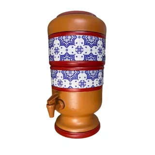Filtro de barro decorado 6 litros no total+vela Tripla Ação