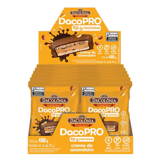 Alfajor Protein Creme de Amendoim Dacolonia 480G dacolonia