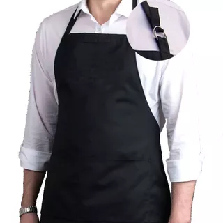 Kit 10 Aventais Oxford Churrasqueiro Com Bolso Regulável Altura Chef Cozinha Garçom Bar Restaurante