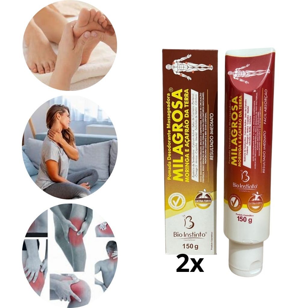 kit c/2 Creme De Massagem Pomada Milagrosa Massageadora Dor Muscular ...