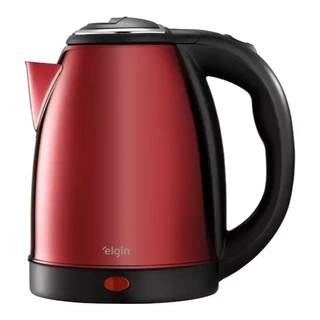 Chaleira Elétrica Inox 1,8 Litros Vermelha - Elgin 110v Original