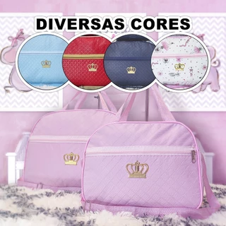 Kit Bolsa Maternidade 2 peças Mala de Bebe Impermeável Grande Reforçada Menino Menina Ziper Frontal em Oferta na Shopee