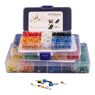 Kit 800 Terminais Elétricos Ilhós Tubular 0,5mm Até 6mm Eletricista