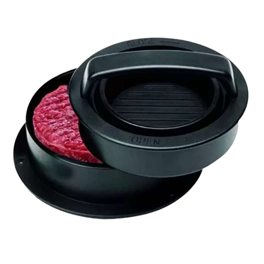 Molde Para Hambúrguer Prensa Forma 5 peças Base Removível Grande e Pequena