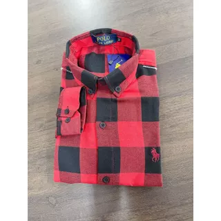 Camisa Xadrez Flanelada Masculina de manga longa