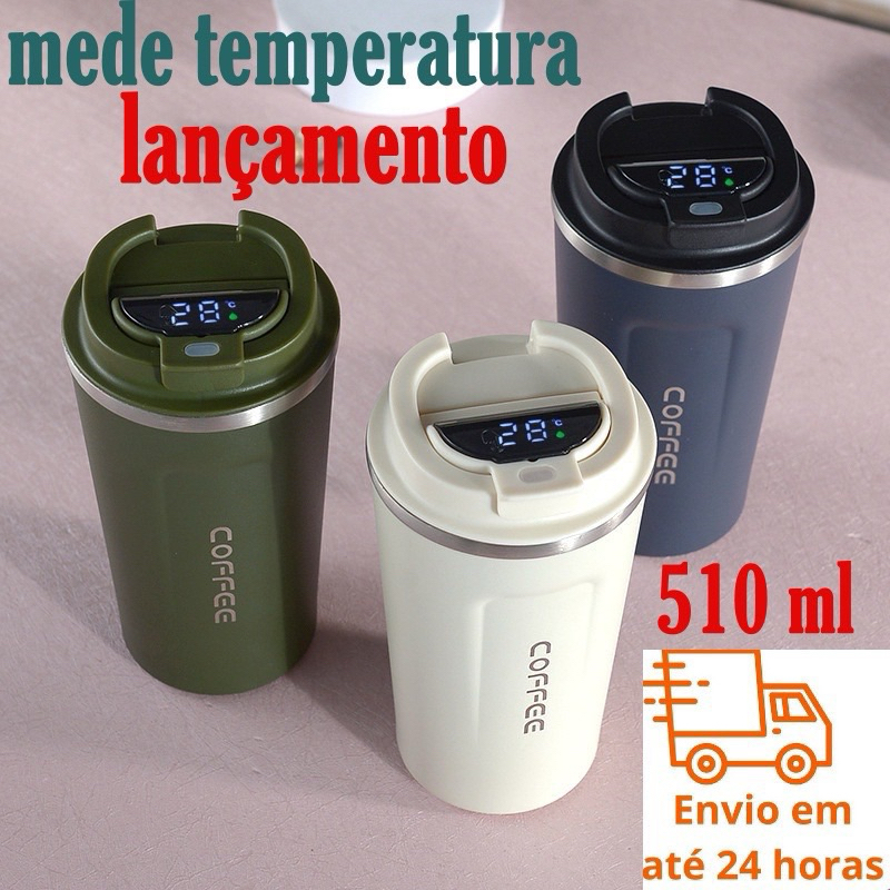 Copo Térmico Cafe De Aço Inox Mugs Caneca Café Linha Premium 510ml ...