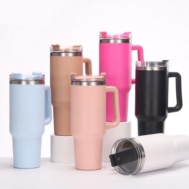 Copo Térmico 1200ml com Canudo e Alça - Mantém a Bebida Quente ou Gelada