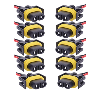 Kit 10 Chicote Soquete Conector Farol Lâmpada H8 H11 H27
