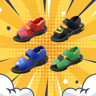 Papete Sandália Chinelo Infantil Menino Masculino Criança Kids Personagens Heróis Homem-Aranha Batman Capitão América Hulk Lançamento Marvel DC