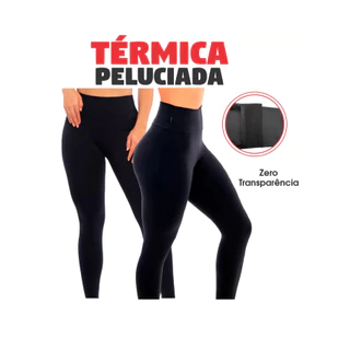 Calça Legging Flanelada Térmica Peluciada Por Dentro Leg Inverno Forrada