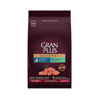 Ração GranPlus Gourmet para Gatos Castrados Sabor Peru e Arroz 10,1kg