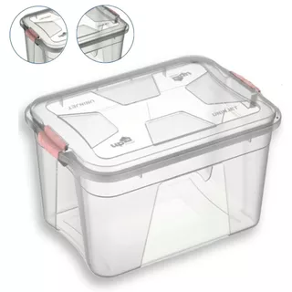 Caixa Organizadora Multiuso Transparente Preta 3L 6L 10L 12L 20L 28L 30L 56L Casa Organização