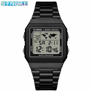 Relógio de pulso SINOKE masculino luxo Digital, Chrono Esporte, Back Light Display, resistente a água.