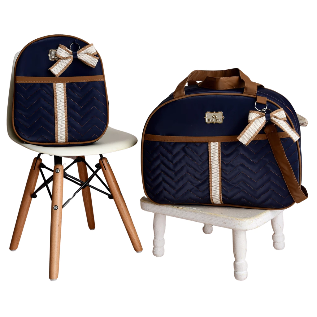 Kit Bolsa de Bebê 2 Peças: Mala Maternidade Espaçosa, Mochila Prática e Excelente Custo-Benefício para o Dia a Dia