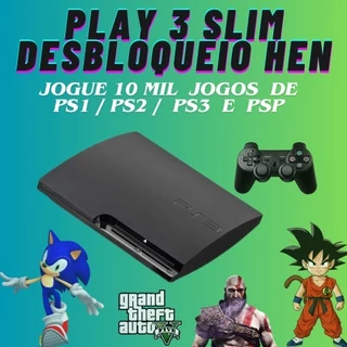 PS3 SLIM 120 GB SONY - 1 CONTROLE NOVO - COM *H.E.N* - ENVIO FOTOGRAFADO E FILMADO