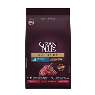 Ração GranPlus Gourmet Gatos Adultos Castrados Ovelha e Arroz 10,1kg