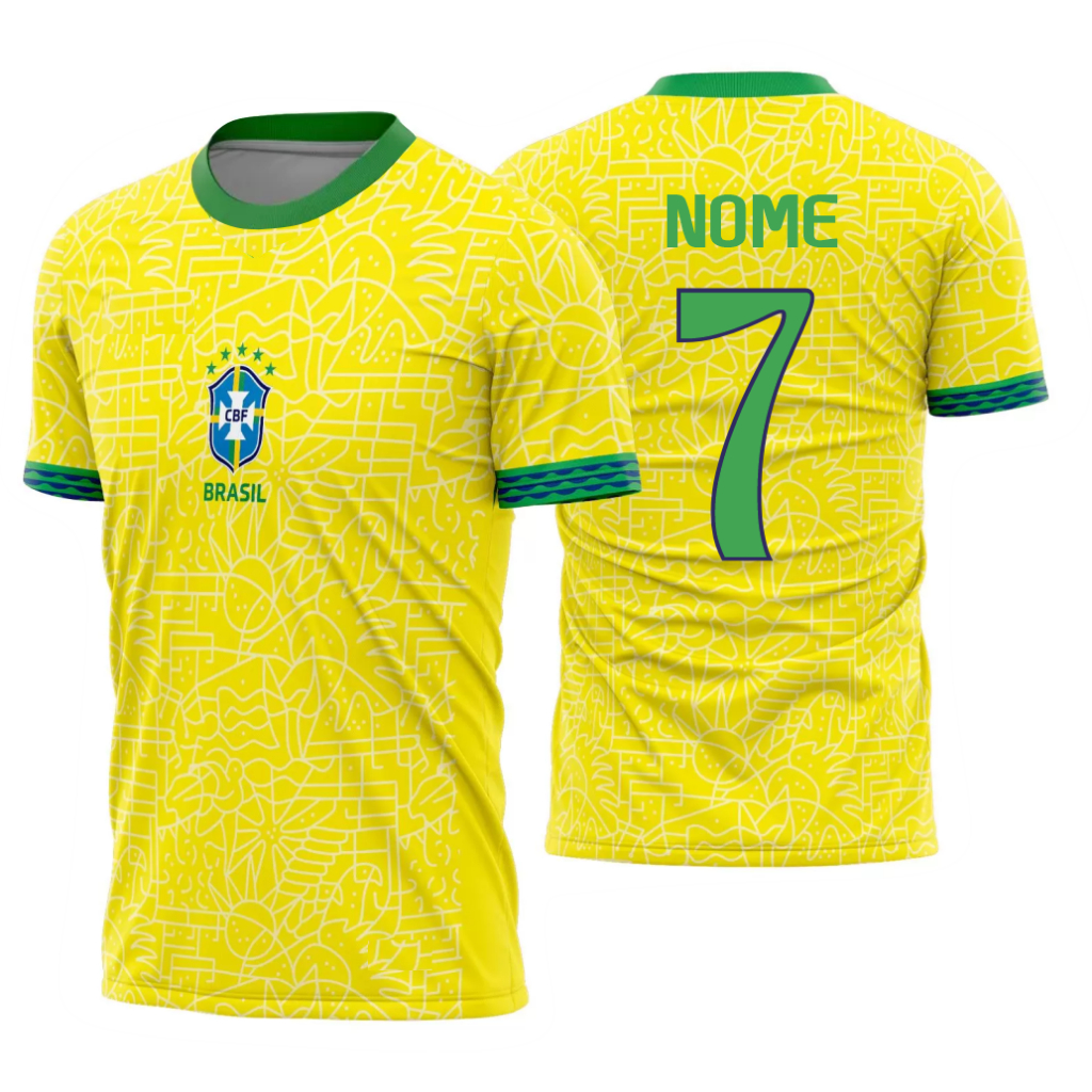 Camisa Brasil seleção brasileira copa 2024/25 torcedor personalizada