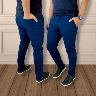 Calça Sarja Masculino Alfaiataria Esporte Fino com Elastano