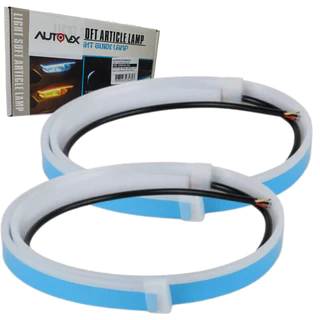 par de Fita Led para Farol de carro Drl Função Start + Seta Sequencial 60cm