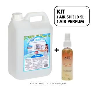 Kit Higienizador Ar Condicionado Air Shield Galão 5 Litros + Aromatizador