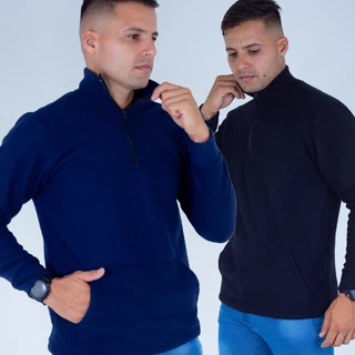 Kit 02 Blusas Fleece Plush Soft Masculina Confortável Leve Quente