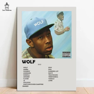 Quadro Placa Decorativa Tyler The Creator Wolf em MDF 28x20cm