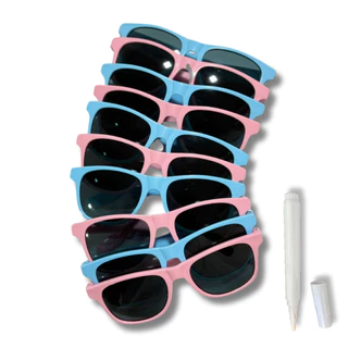 Kit 10 Óculos Escuros MADU para Chá Revelação, Lentes Uv400