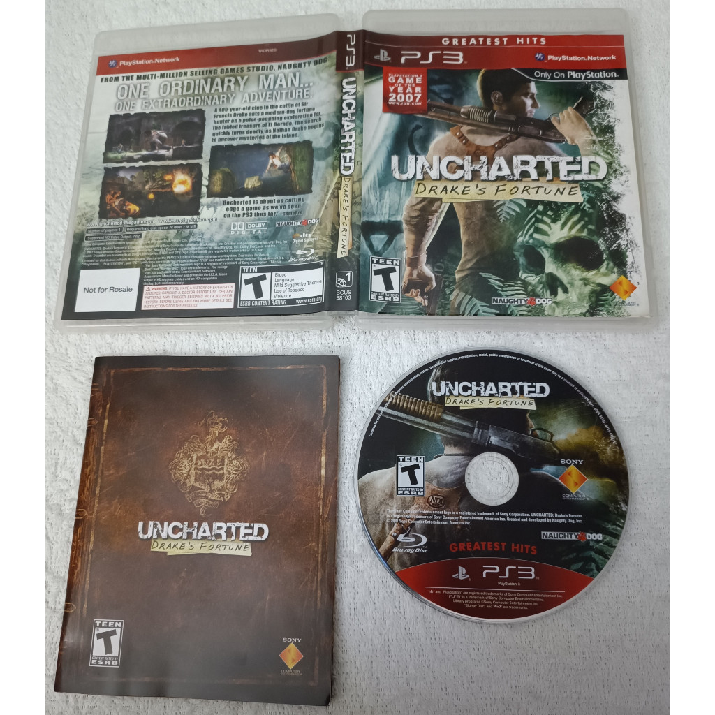 Jeu PS3 Uncharted : Drake's Fortune - Version Essential - Occasion En Très Bon état