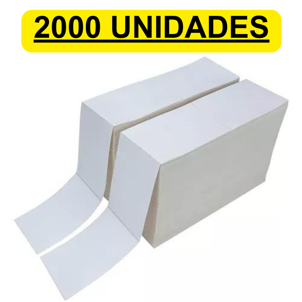 2000 Etiqueta Termica 10x15 cm Branca E-Commerce, Envios, Embalagens, Adesiva