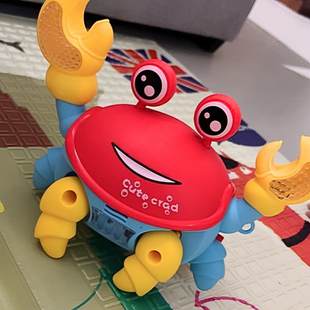 Brinquedo Caranguejo Siri Fujão Infantil a Pilhas Luzes Sons Colorido Sortido p/ Bebes Crianças Meninos Meninas Dia das Crianças