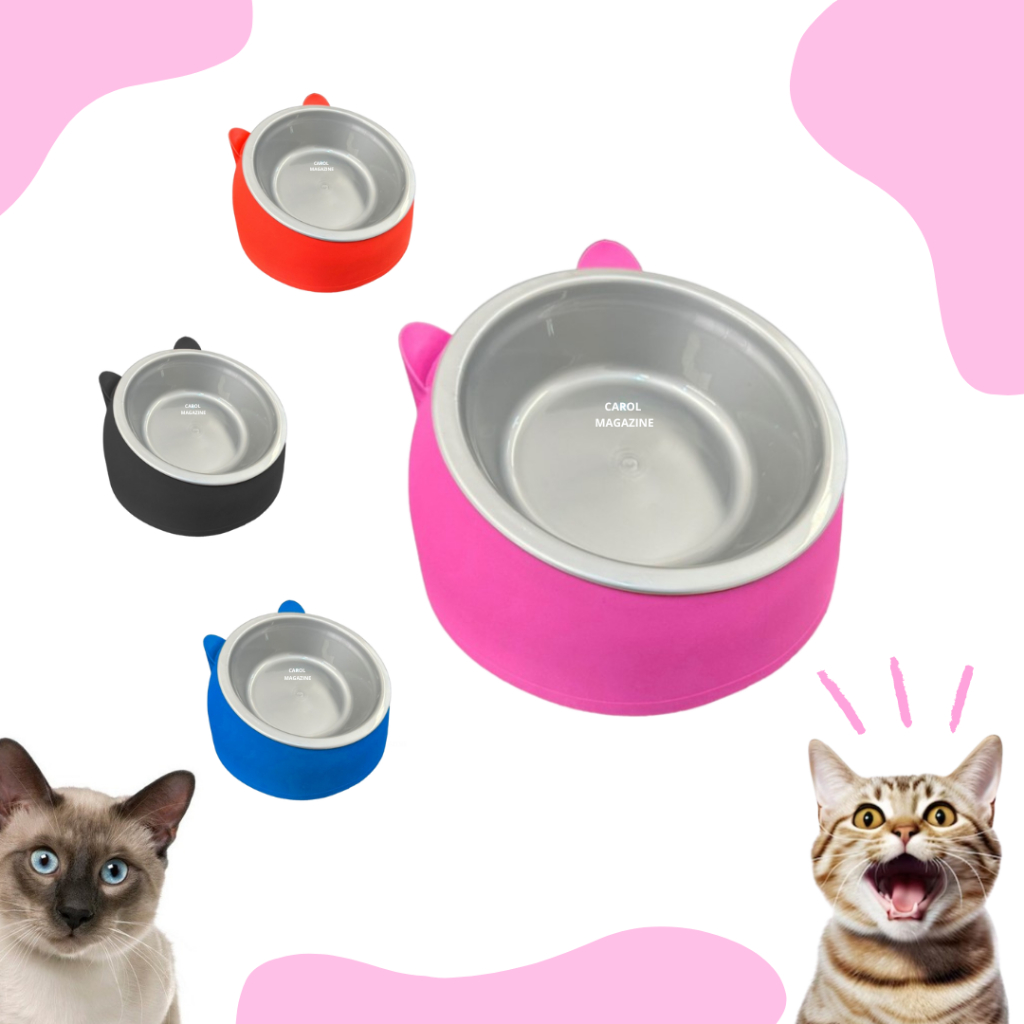 Comedouro e Bebedouro Alto Para Gato Postura Correta Ergonomico Gatinho