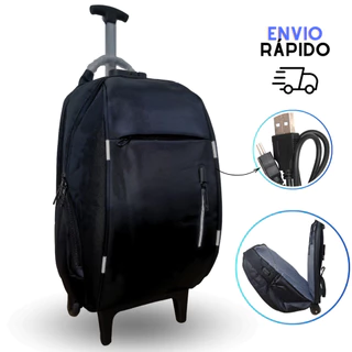 Mochila Rodinha Reforçada Impermeável Executiva Escolar Faculdade Trabalho para Notebook Exclusiva