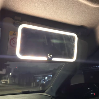 Espelho com Luz LED carro para maquiagem 3 tonalidades recarregável