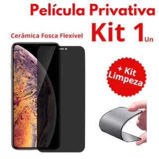 Película Privativa de Cerâmica Flexível Fosca 3D Anti Spy para celular Para IPhone