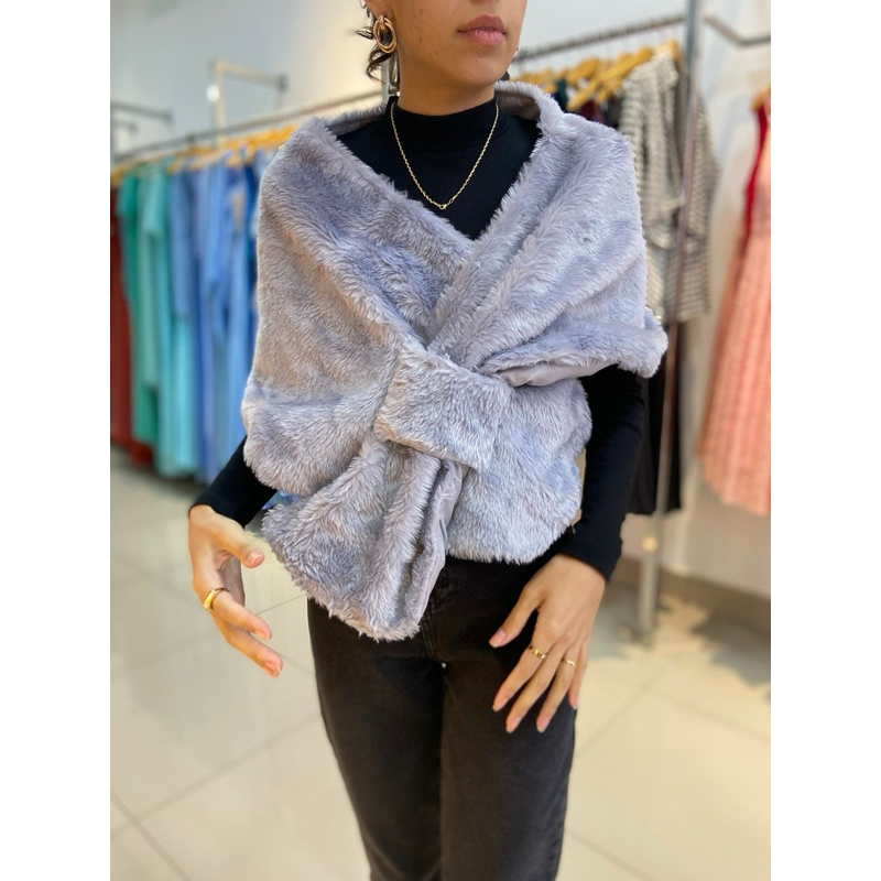 Estola de Inverno para Festa – Casaco Pelúcia com Forro para