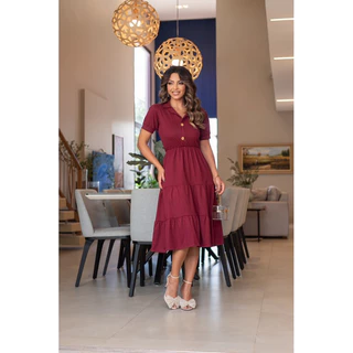 Vestido Midi 3 Marias Moda Feminina Evangélica Casual