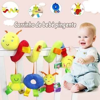 Crianças Pacificar Brinquedo De Pelúcia Bebê Enrolado Cama Sino 0-12 Meses Carrinho De Bebê Pingente Chocalho